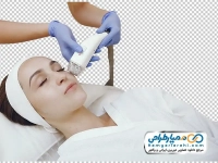 عکس دوربری خانم در حال لیزر صورت