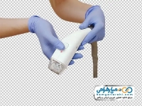 تصویر با کیفیت هندپیس دستگاه لیزر در دست