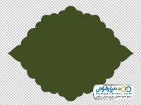 تصویر png شیپ سبز رنگ برای متن و عنوان