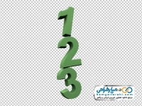 تصویر png اعداد روی هم چیده شده سه بعدی