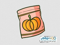 تصویر وکتوری پاکت پودر کدو حلوایی