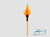 تصویر وکتوری چوب کبریت روشن