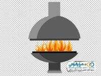 تصویر با کیفیت شومینه روشن