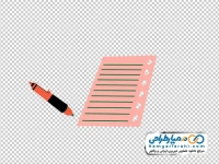 عکس وکتوری کاغذ و خودکار