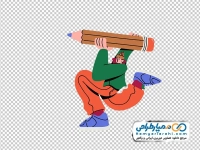 نقاشی وکتوری پسر با مداد