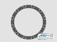 تصویر png فریم دایره ای برای نوشتن متن و عنوان