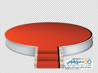 تصویر با کیفیت استیج دایره ای با کفپوش قرمز