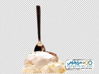 تصویر با کیفیت شیرینی با قاشق