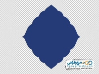 تصویر png کادر لوزی ساده آبی