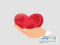 نقاشی قلب در دست