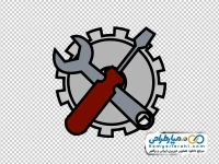 آیکون رنگی آچار و پیچ گوشتی