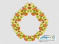 تصویر png حلقه گل وکتوری زرد