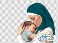 تصویر وکتوری مادر و فرزند