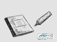 آیکون ماژیک علامت زن و کتاب