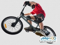 تصویر با کیفیت پسر دوچرخه سوار
