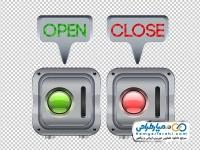 تصویر png چراغ سبز و قرمز نماد باز و بسته