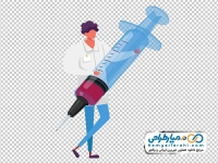 عکس وکتوری دکتر با آمپول