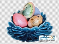 تصویر png تخم مرغ رنگ شده سفره هفت سین