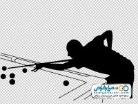 آیکون میز بیلیارد و بازیکن