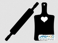 آیکون تخته آشپزخانه و وردنه
