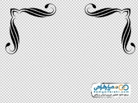 تصویر وکتوری حاشیه گوشه ای گلدار