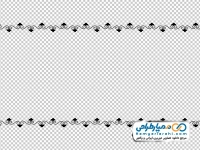 تصویر png حاشیه خطی اسلیمی گلدار