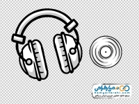 آیکون هدفون و سی دی