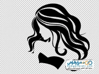 عکس وکتوری زن با موهای بلند با فرمت png