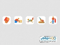 آیکون های نصب ایزوگام و عایق بندی