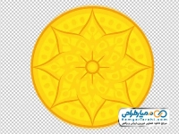 تصویر گل طلایی تزئینی با فرمت png