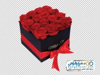 تصویر png باکس گل رز قرمز