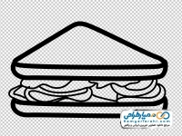 نقاشی سیاه و سفید ساندویچ