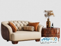 تصویر png مبل دو نفره و میز