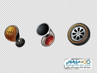 تصویر آیکون دنده و لاستیک ماشین
