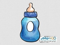 نقاشی شیشه شیر نوزاد