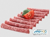 تصویر با کیفیت ژامبون با گوجه