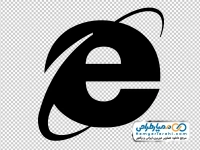 لوگو سیاه و سفید مرورگر اینترنت