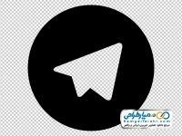 لوگو سیاه و سفید تلگرام