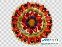 تصویر با کیفیت تارت با تزئین میوه