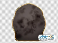 تصویر کادر متن و عنوان با زمینه گرادینت مشکی و حاشیه طلایی
