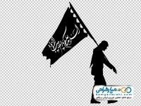 تصویر وکتوری پسر جوان در پیاده روی اربعین