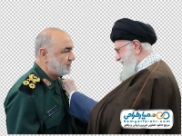تصویر png دیدار سردار حسین سلامی با مقام معظم رهبری