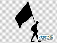 تصویر وکتوری با کیفیت پیاده روی اربعین با پرچم