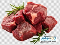 تصویر با کیفیت تکه های گوشت قرمز