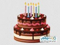 تصویر وکتوری کیک تولد دو طبقه
