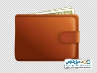 تصویر png کیف پول با دلار