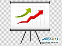 تصویر png تابلو نشان دهنده نمودار رو به رشد