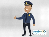 دانلود تصویر کارتونی پلیس خندان