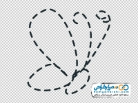 تصویر وکتوری پروانه با خطوط نقطه چین