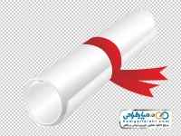تصویر وکتوری دیپلم فارغ التحصیلی با روبان